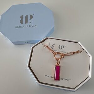 Bomb Party Divine Circumstances Necklace NK38322 Pink Sapphire Rose Gold